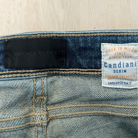 Buckle Black Candiani Denim Fit No. 53 Mid Rise Skinny Size 25 Made in Italy - Picture 4 of 13